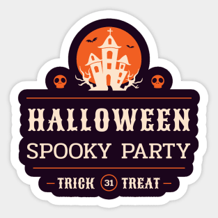 Halloween - Spooky Party Sticker